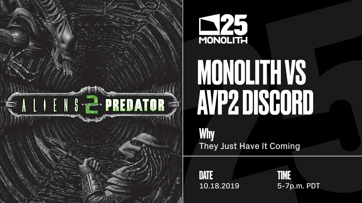 Aliens vs. Predator 2 Monolith Event 2019