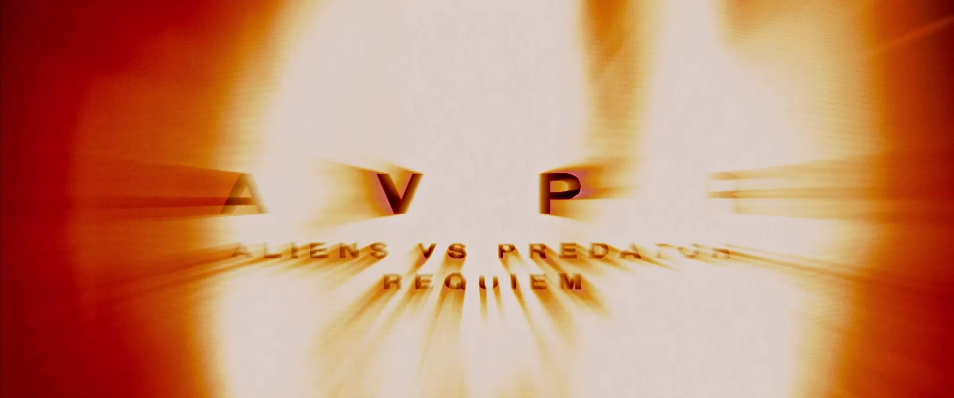 Teaser typography: AVPR title pulses through heat‑flared light
