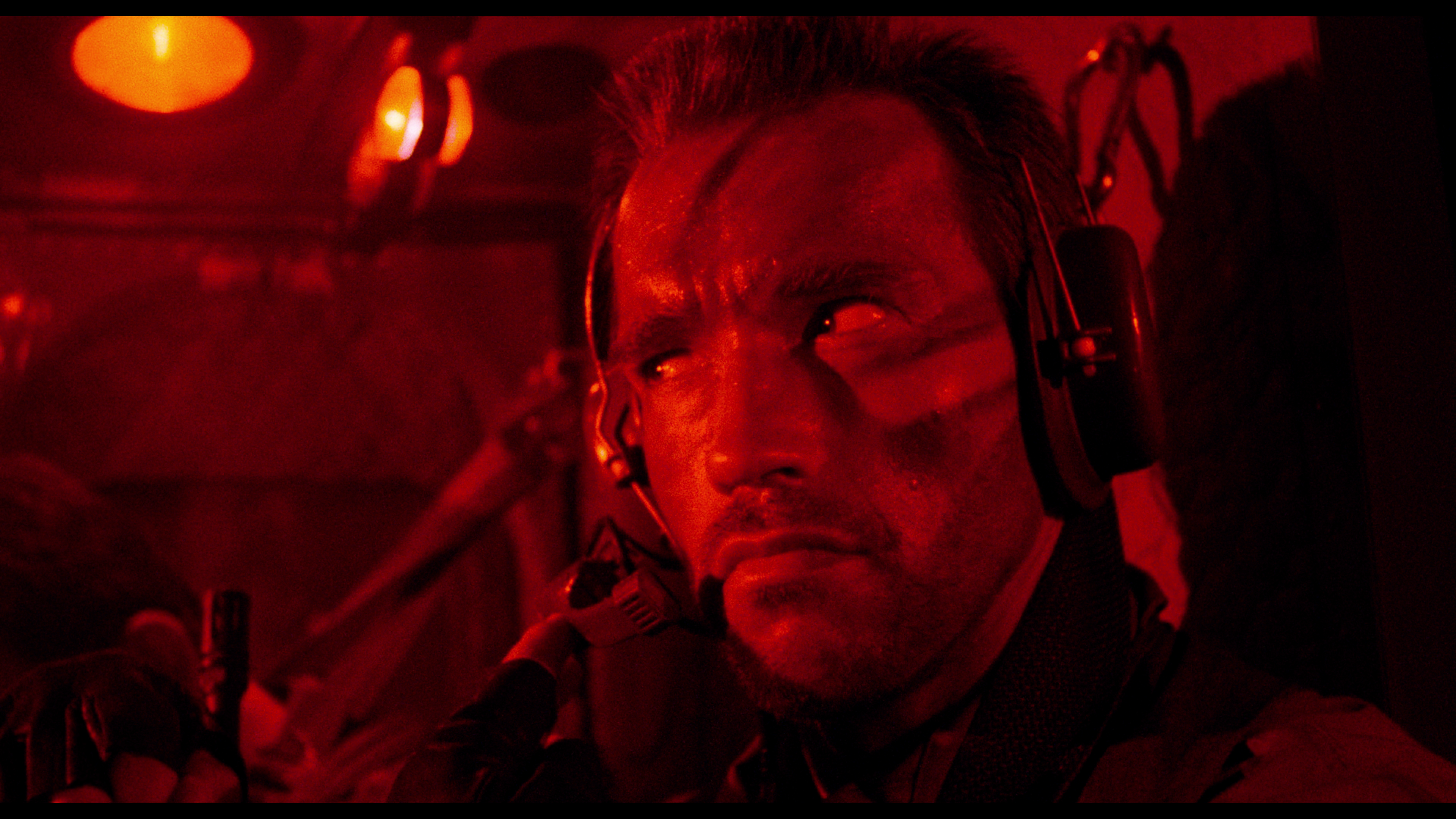 Red-lit briefing
