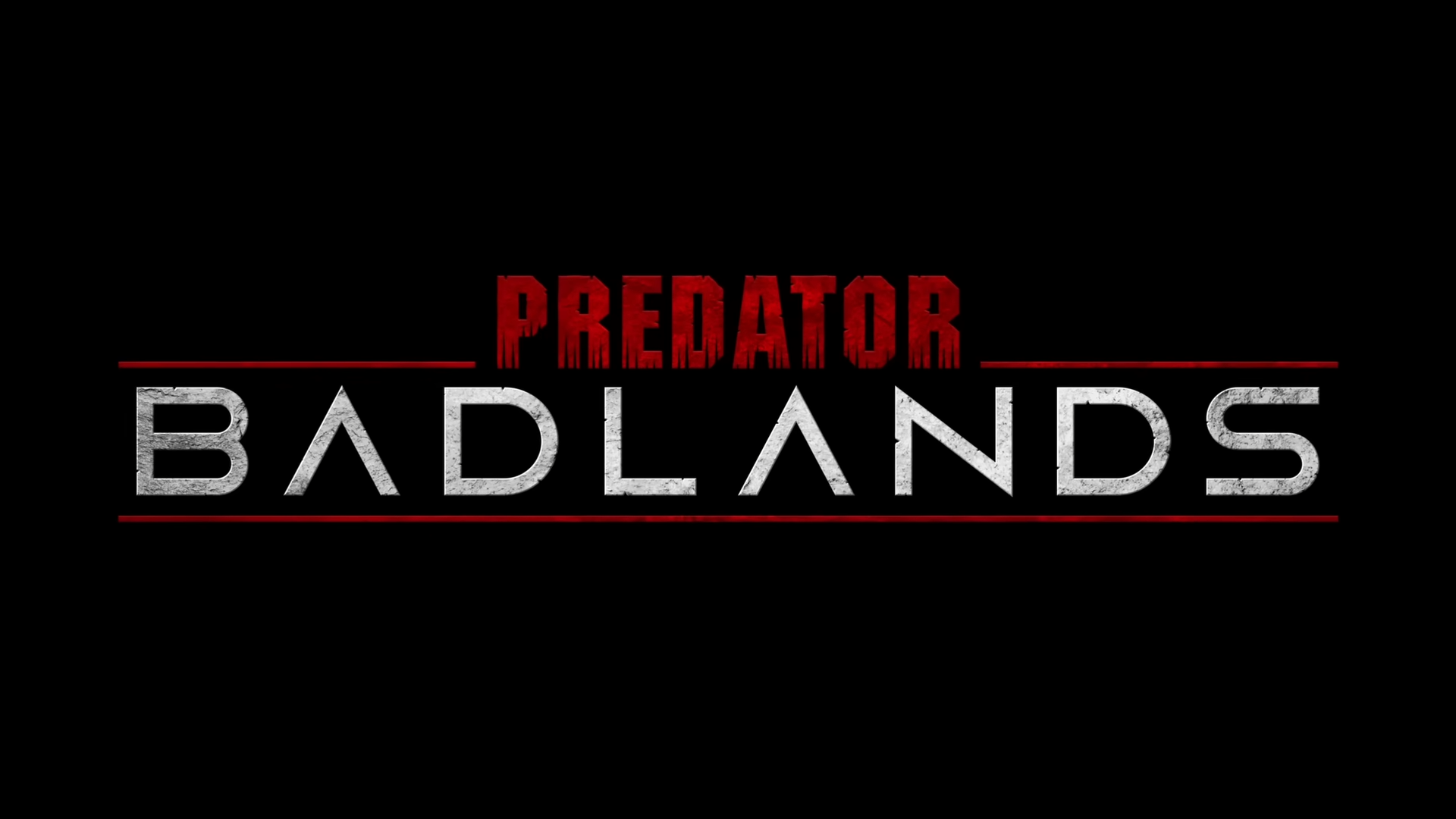 Title card — Predator: Badlands logo over black