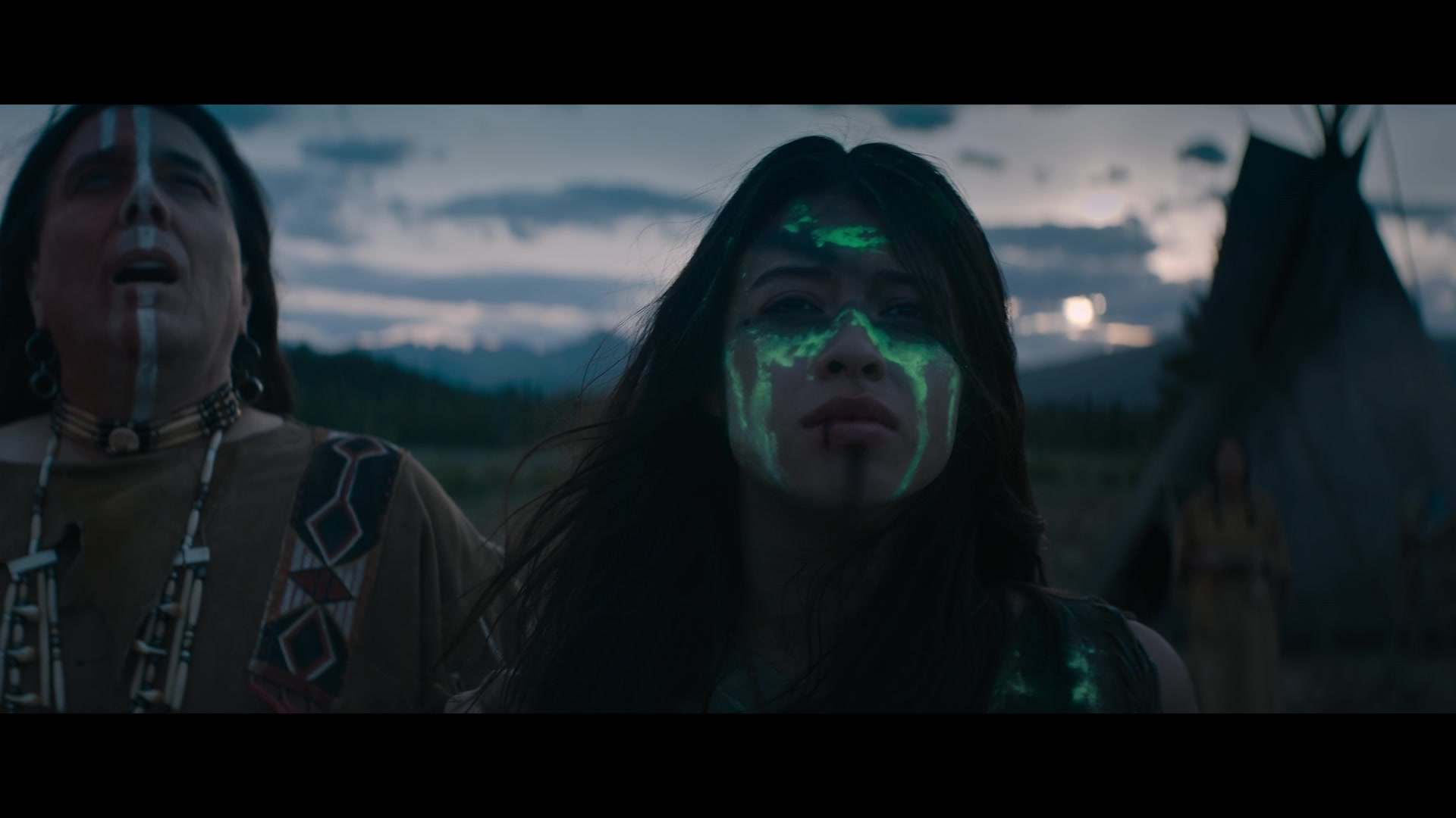 Glowing green blood paint